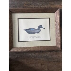 vtg Winchester Press Limited Edition Duck Decoy Print Green Wing Teal Ben Holly